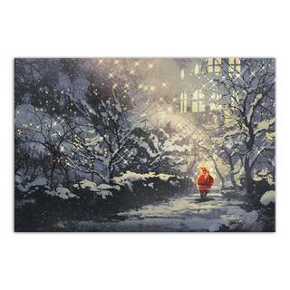 Santa Walking in the Snow Canvas Wall Art By Designs Direct | 30" x 20" | Michaels® | Michaels Stores