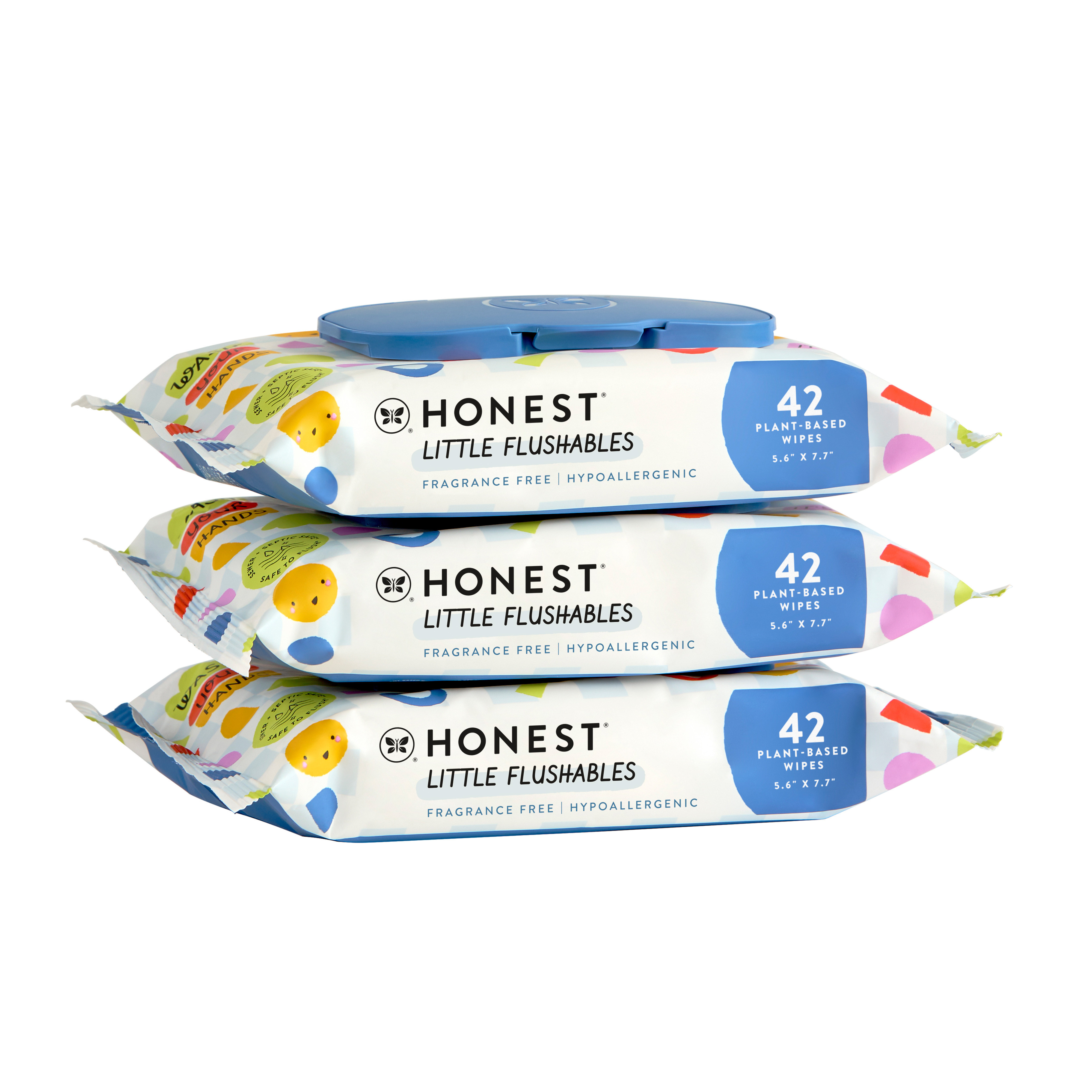 Honest Little Flushables, 126 Count Wipes, Hypoallergenic, Plant-Based | The Honest Company