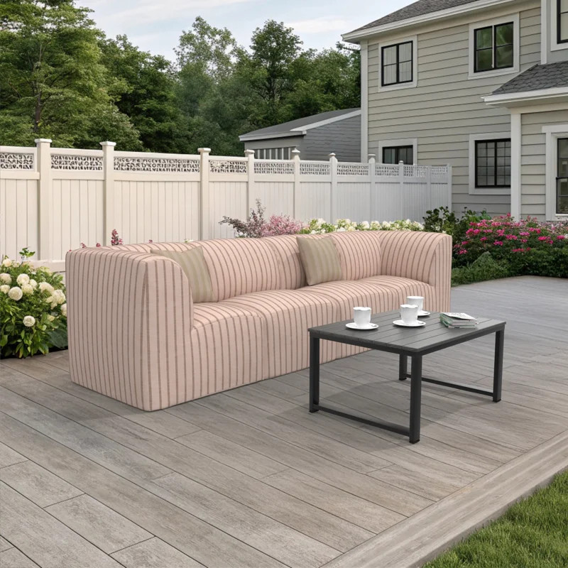 Fleener Essie 124" Sunbrella® Outdoor Sofa | Wayfair North America