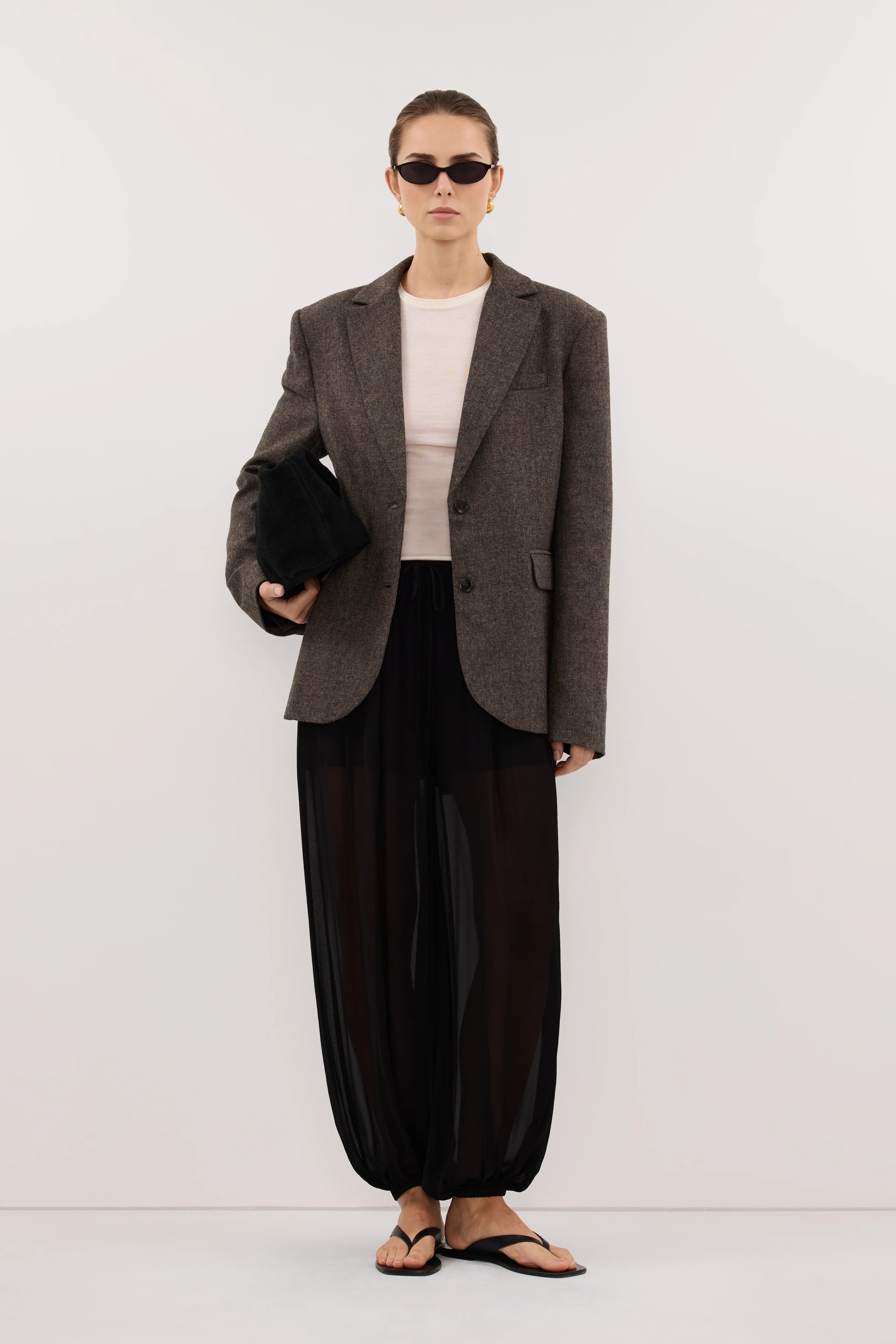 AMELIA MOCHA TEXTURED BLAZER | DISSH