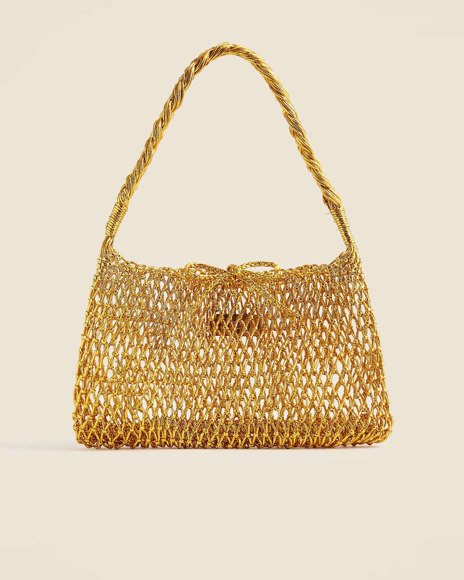 Small Cadiz handknotted shoulder bag in metallic | J. Crew US