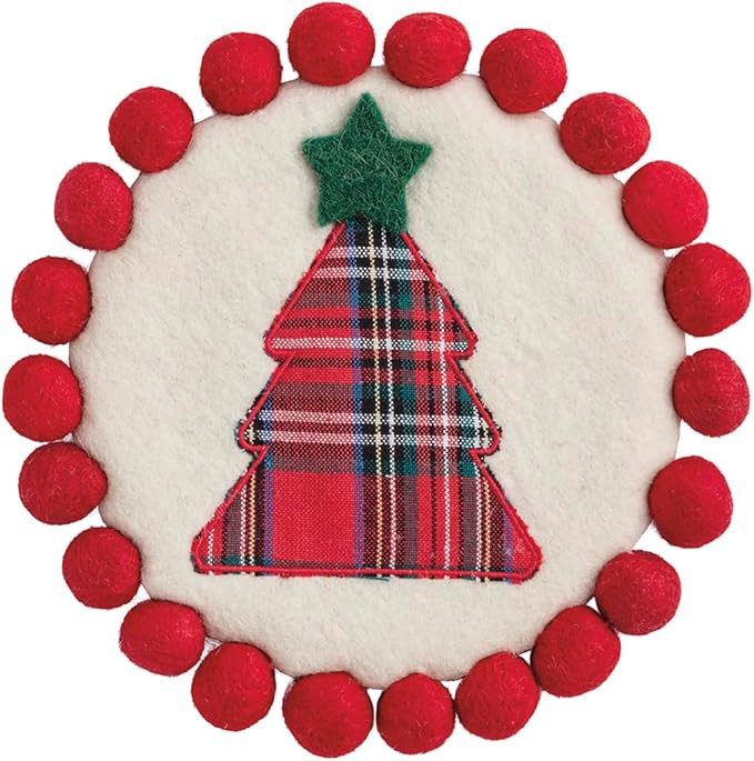 Mud Pie Christmas Trees Felted Trivet | Amazon (US)