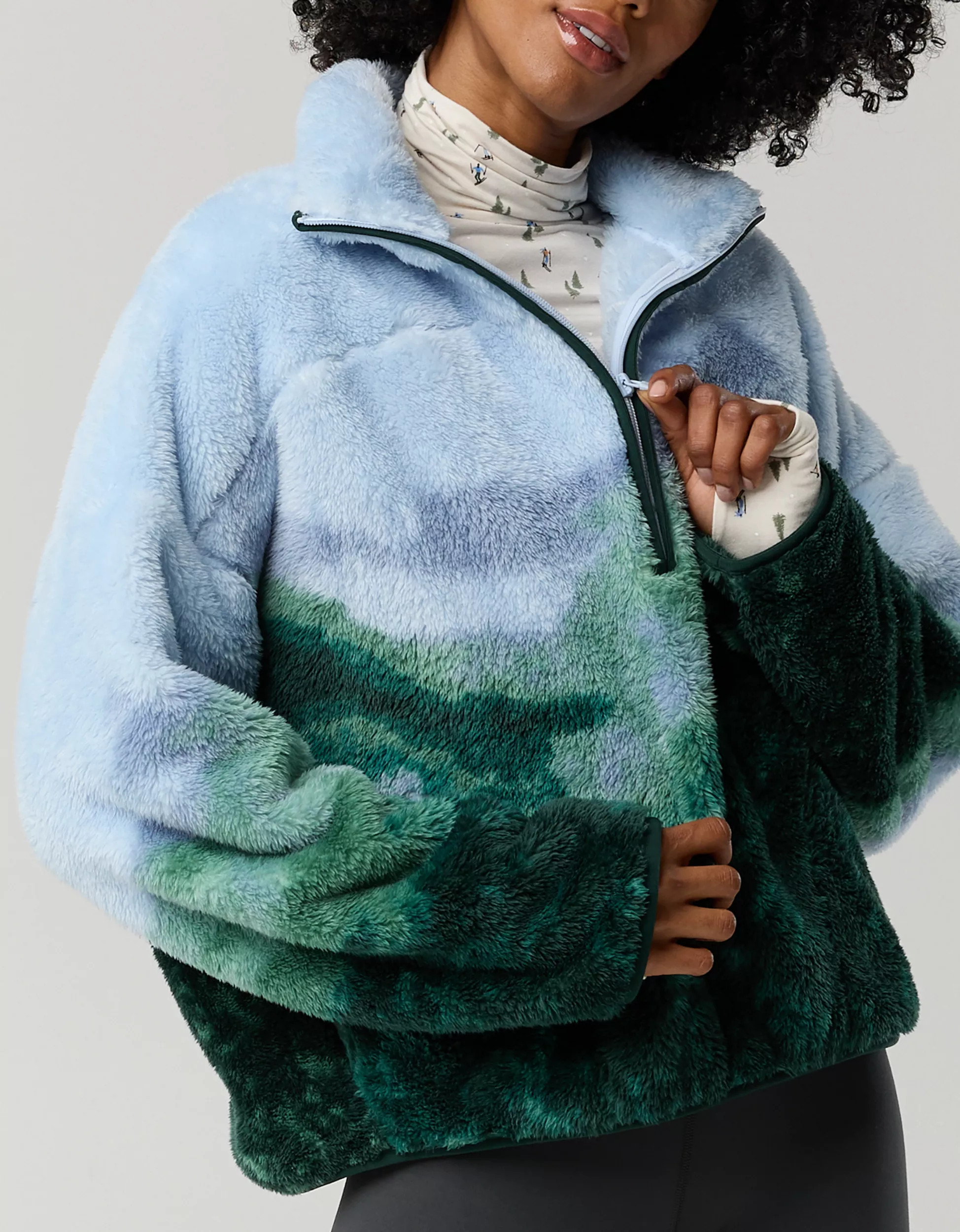 OFFLINE By Aerie Sherpa Quarter Zip Jacket | American Eagle Outfitters (US & CA)