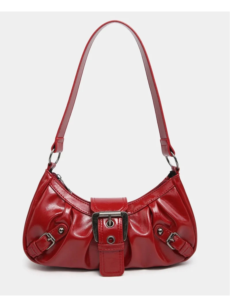 Women’s Shoulder Bags Y2K Vintage Gothic PU Leather Mini Handbag Chic Belt Buckle Totes Lightwe... | Walmart (US)