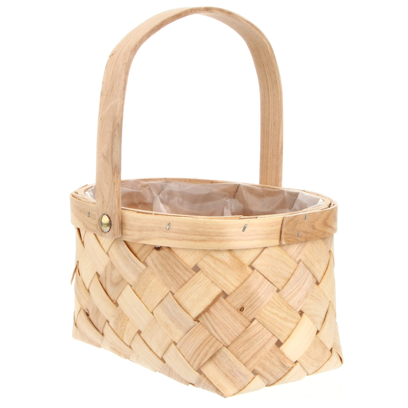 Picnic storage basket Basket Handmade Woven Fruit Wooden with Handle Bread Portable Storage for H... | Amazon (US)