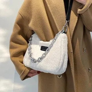 Faux Shearling Crossbody Bag | YesStyle Global