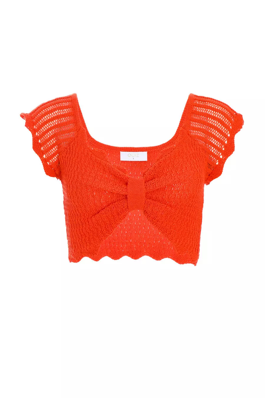 Orange Crochet Crop Top | Quiz Clothing