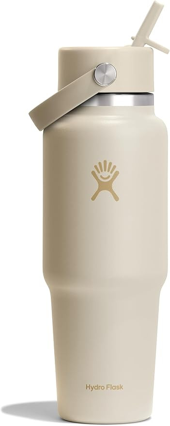 Hydro Flask Travel Water Bottle - Insulated Stainless Steel - Wide Straw Lid, Non Spill, Leakproo... | Amazon (US)