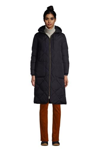 Women's Insulated Quilted Thermoplume Long Coat | Lands' End (US)