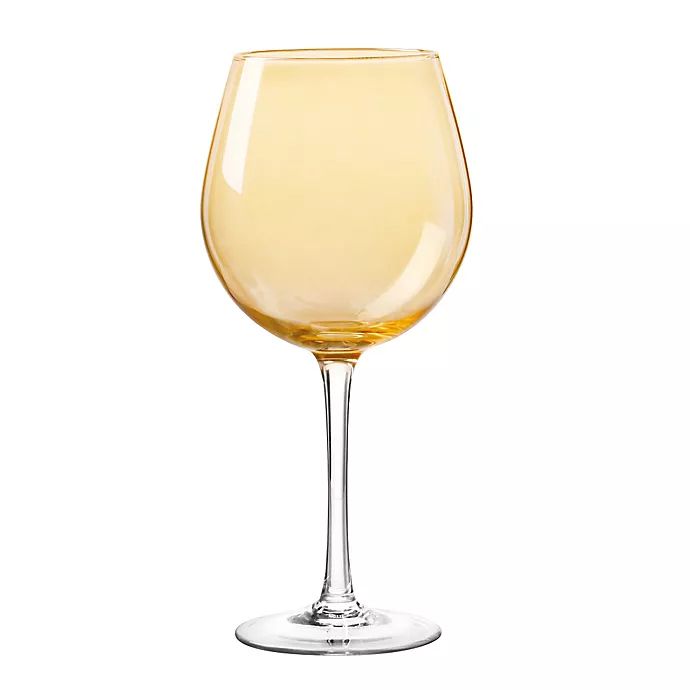 Qualia Radiance Balloon Wine Glasses in Amber (Set of 4) | Bed Bath & Beyond