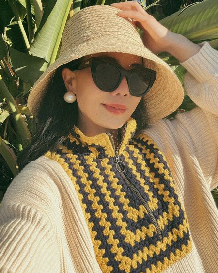 Sun is out and happy to wear the ☀️ colors. This bucket hat is from last year, no more available. So I linked some similar options. But this sweater is so cute! Like the collar design. 

#LTKSeasonal #LTKSpringSale #LTKover40