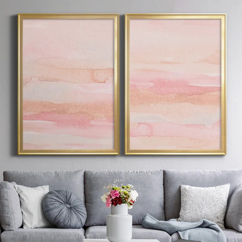 " Rose Fade I " 2 - Pieces (Set of 2) | Wayfair North America