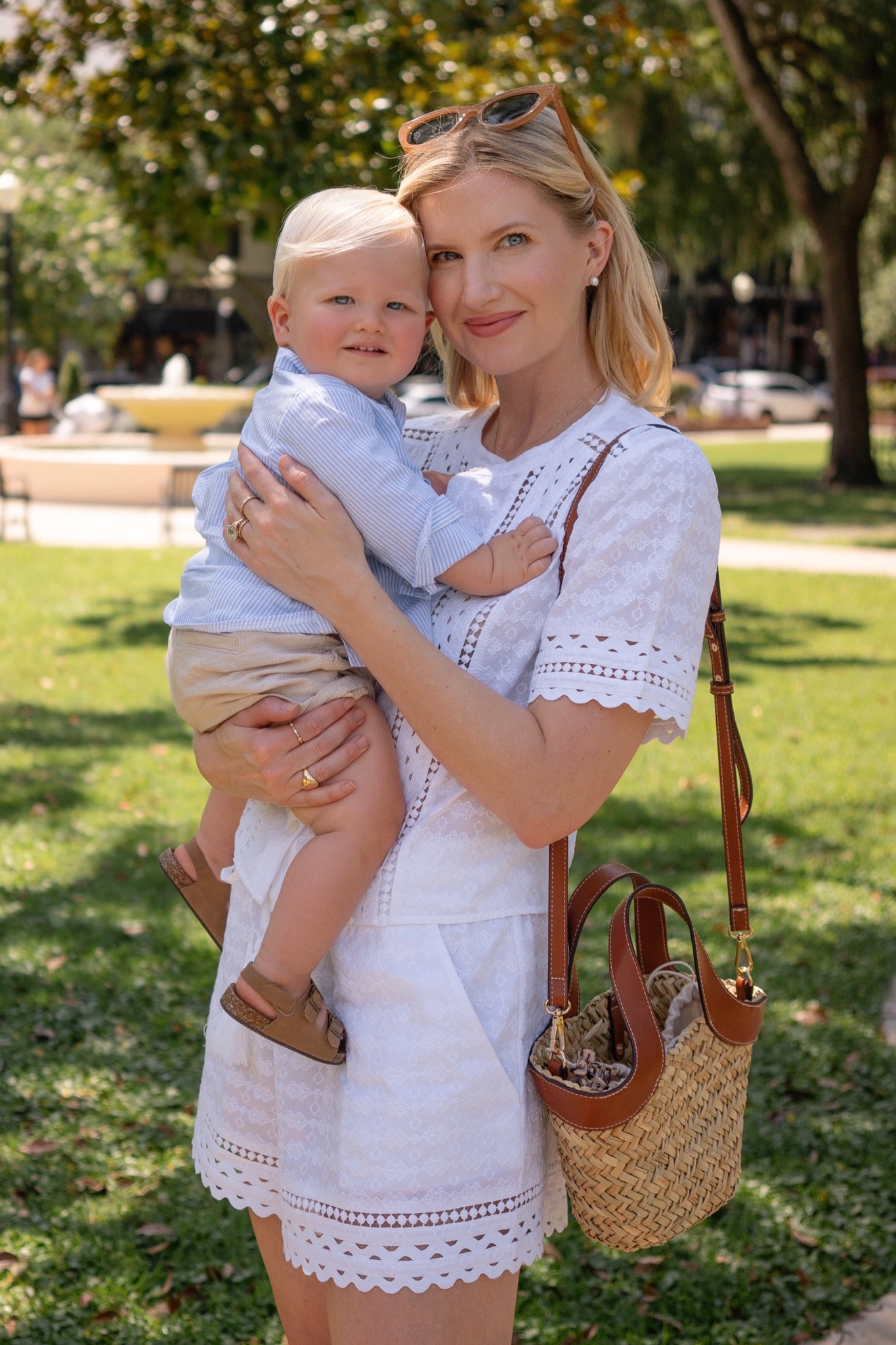 The prettiest white eyelet shorts set, currently on sale! 

#LTKSeasonal #LTKstyletip #LTKsalealert