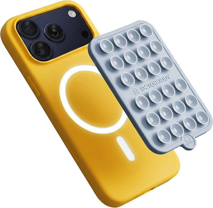 OCTOBUDDY Magnet - Dual Magnetic & Suction Phone Mount - Magnetic-Compatible Silicone Mobile Hold... | Amazon (US)