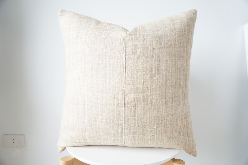 Beige White Cream Striped Pillow Cover | Etsy | Etsy (US)