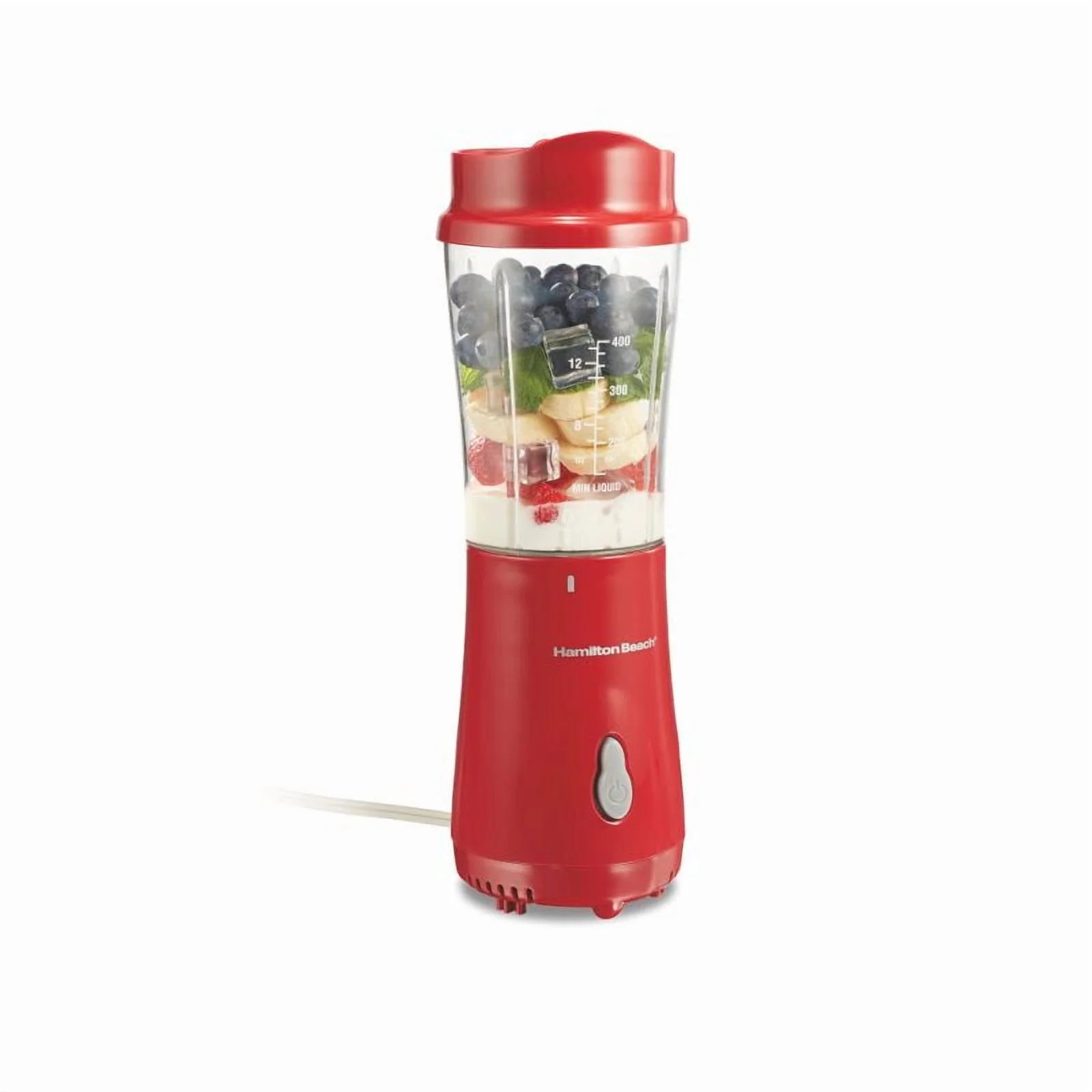SingleServe Blender 51101RV: Personal Blender, 14 oz Capacity, 175W, Dishwasher-Safe, Red | Walmart (US)