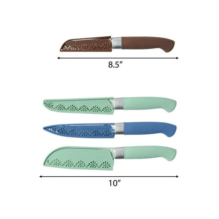 The Pioneer Woman Agatha 4-Piece Stainless Steel Utility Knife Set | Walmart (US)