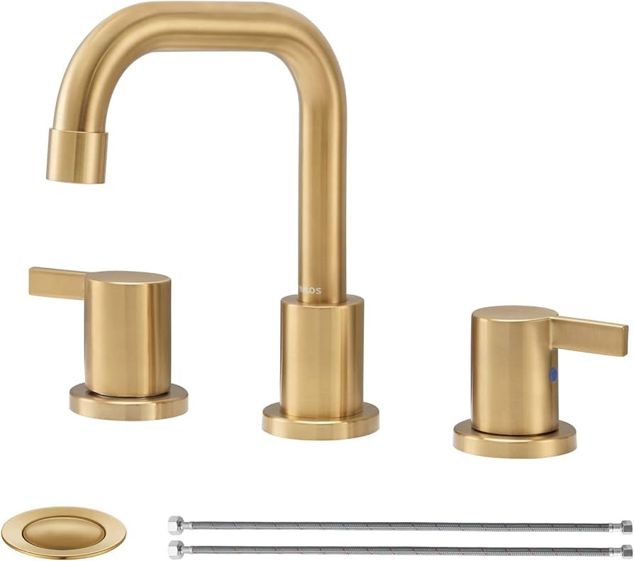 PARLOS Two-Handle Widespread Bathroom Faucet with Metal Pop-up Drain Assembly and cUPC Faucet Sup... | Amazon (US)
