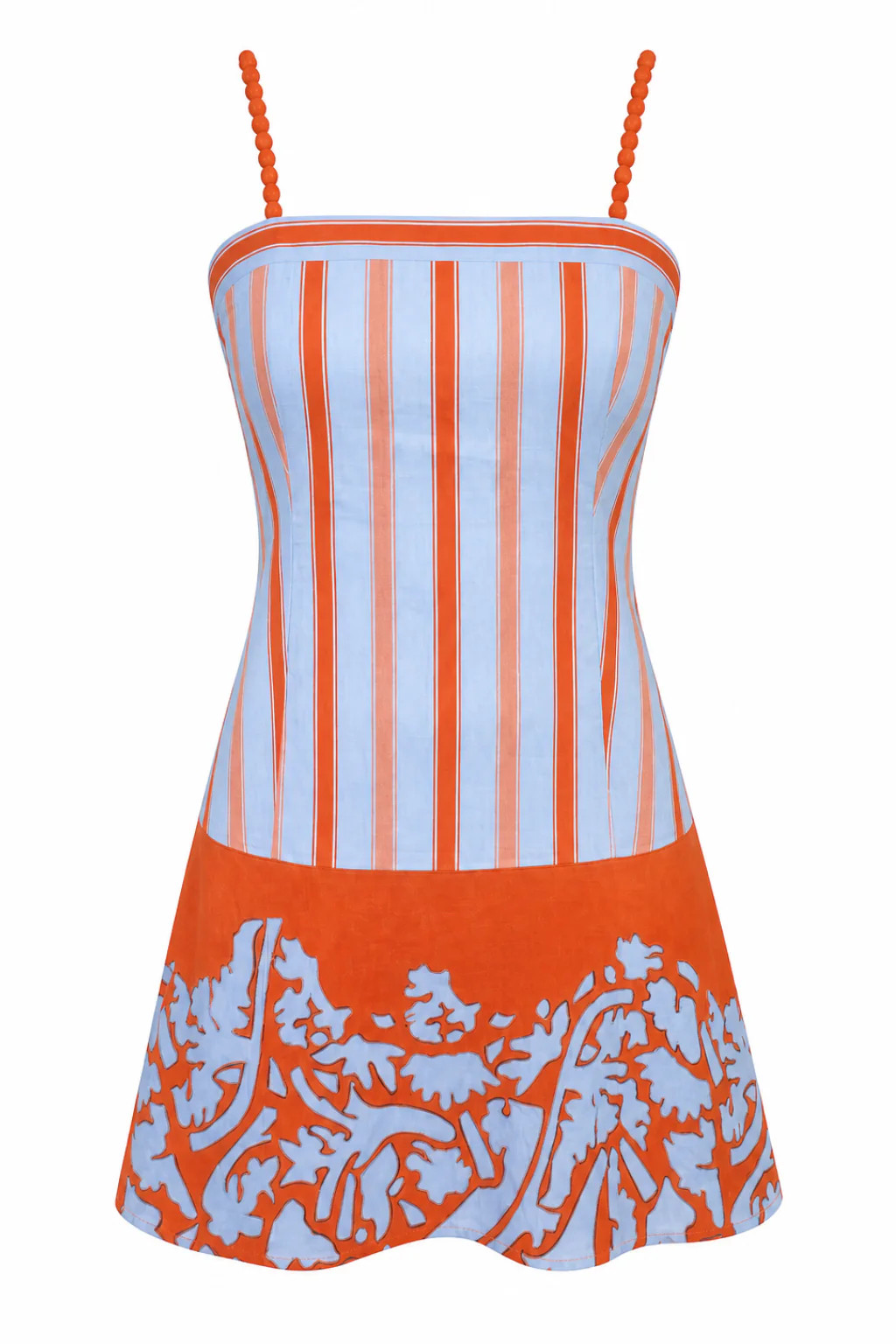 Lillie Coral Vine Stripe Mini Dress | Anna Cate Collection