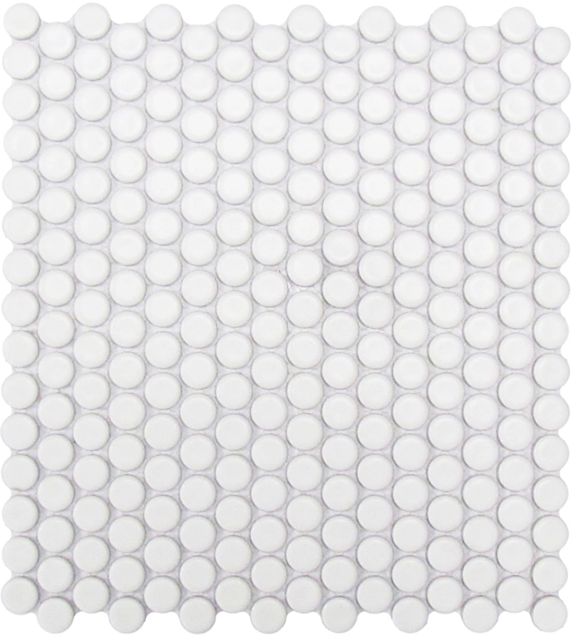 MG White Penny Round 12x12 Mos | Wayfair North America