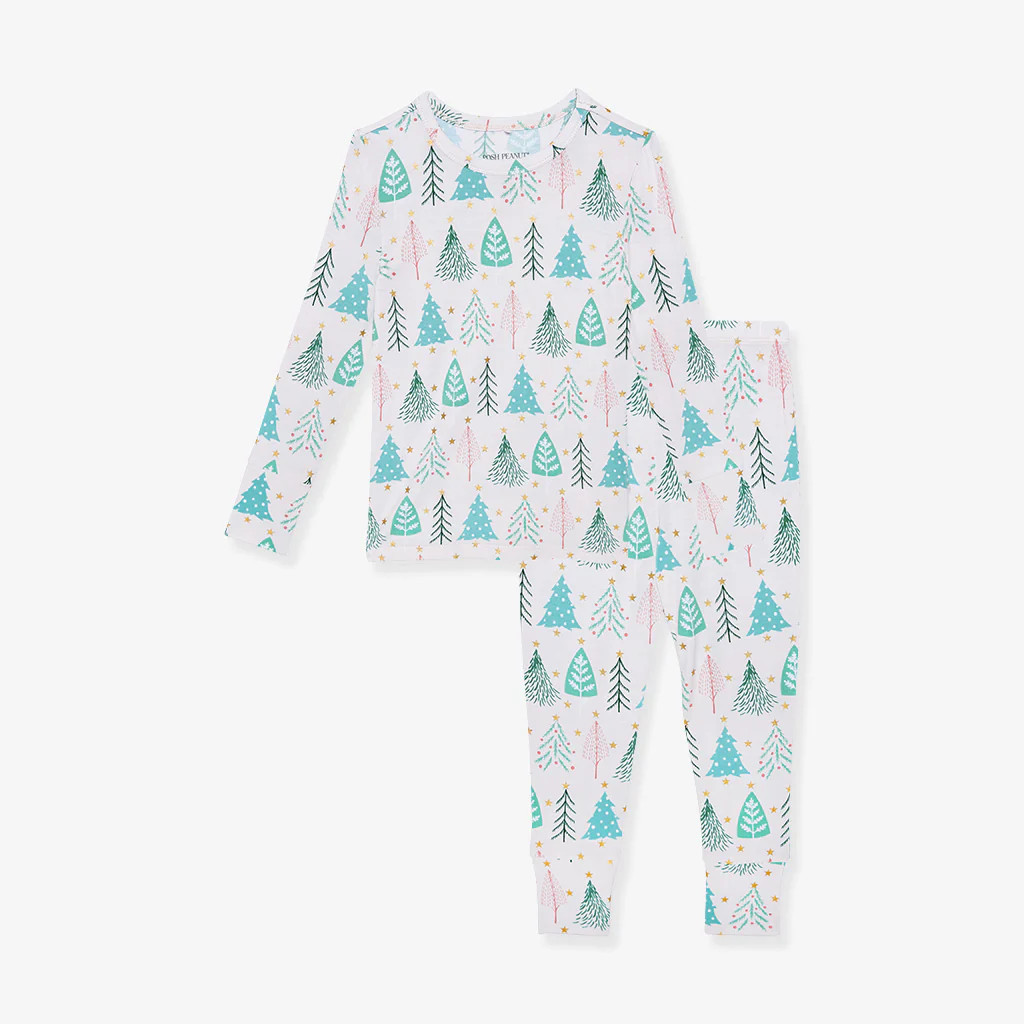 Christmas Tree Pink Long Sleeve Toddler Pajamas | Balsam | Posh Peanut