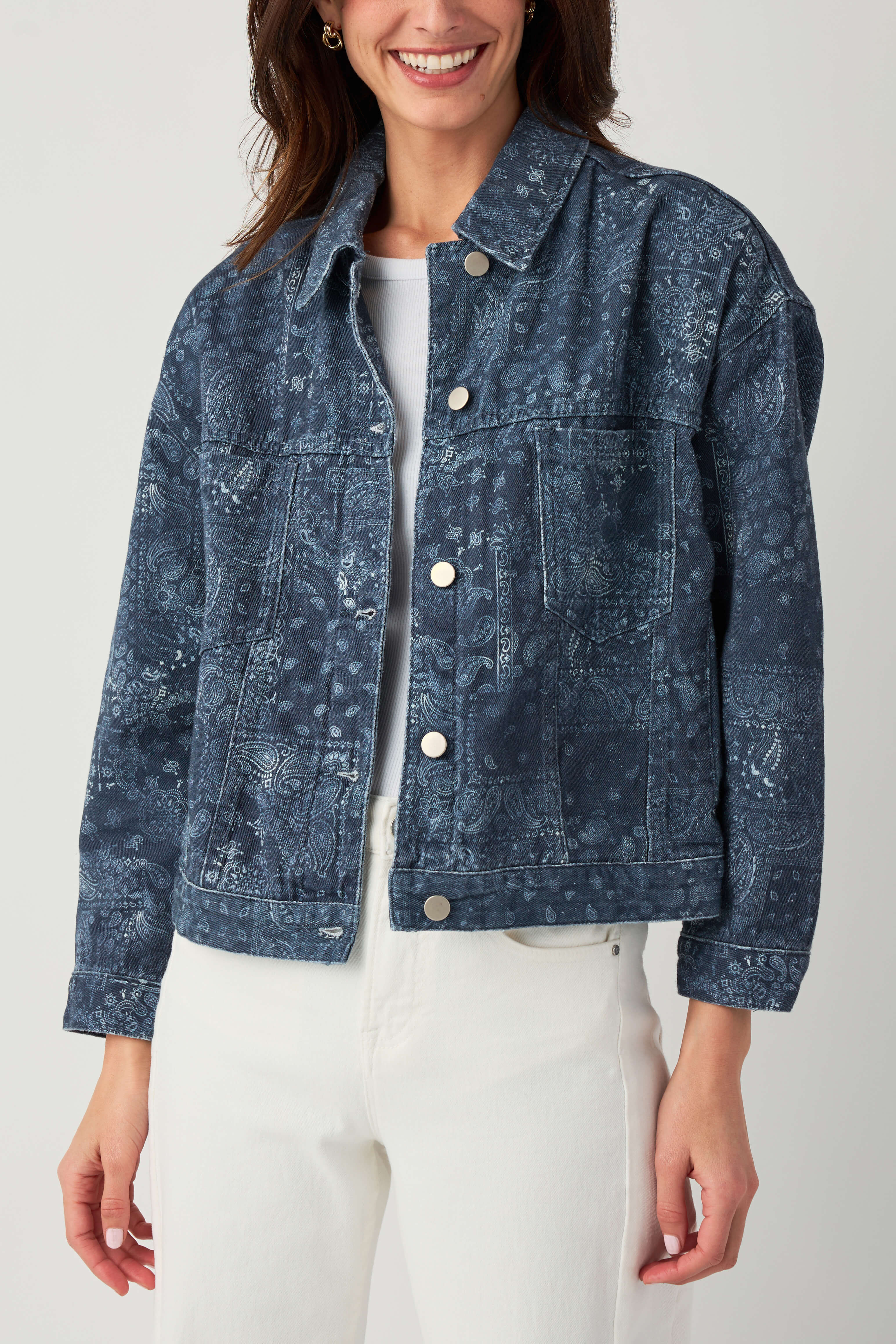 Raisonnel Washed Bandana Print Jacket | Social Threads