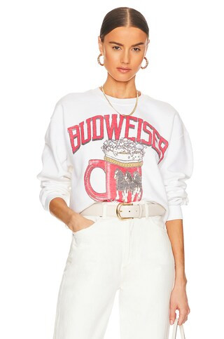 Junk Food Budweiser Stein Flea Market Fleece in White from Revolve.com | Revolve Clothing (Global)