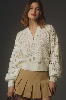 Joie Carem Pointelle Oversized Sweater | Anthropologie (US)