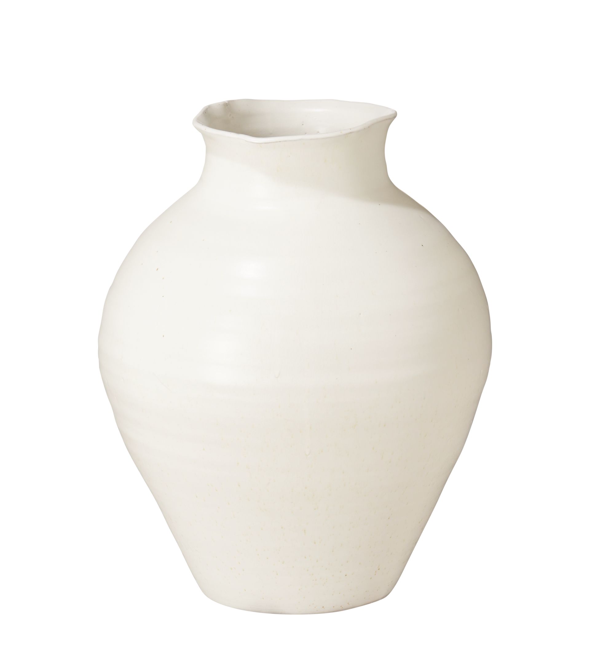 Large Fyli Ceramic Vase - White | OKA US