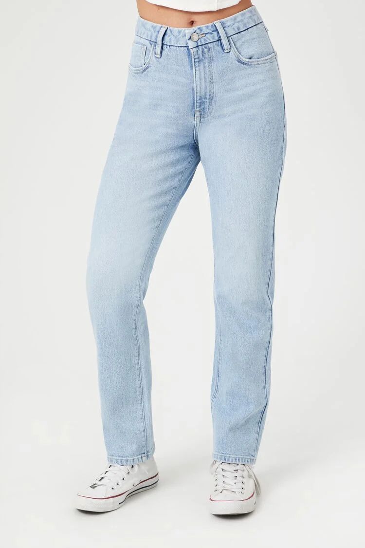 Curvy Mid-Rise Straight-Leg Jeans | Forever 21