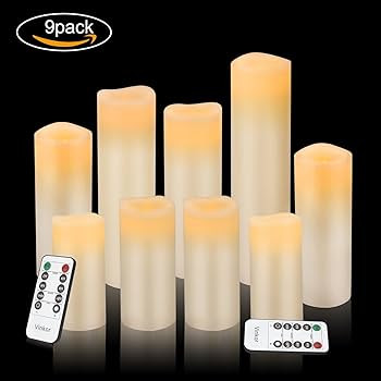 Vinkor Flameless Candles Battery Operated Candles Real Wax Pillar LED Candles with 10-Key Remote ... | Amazon (US)