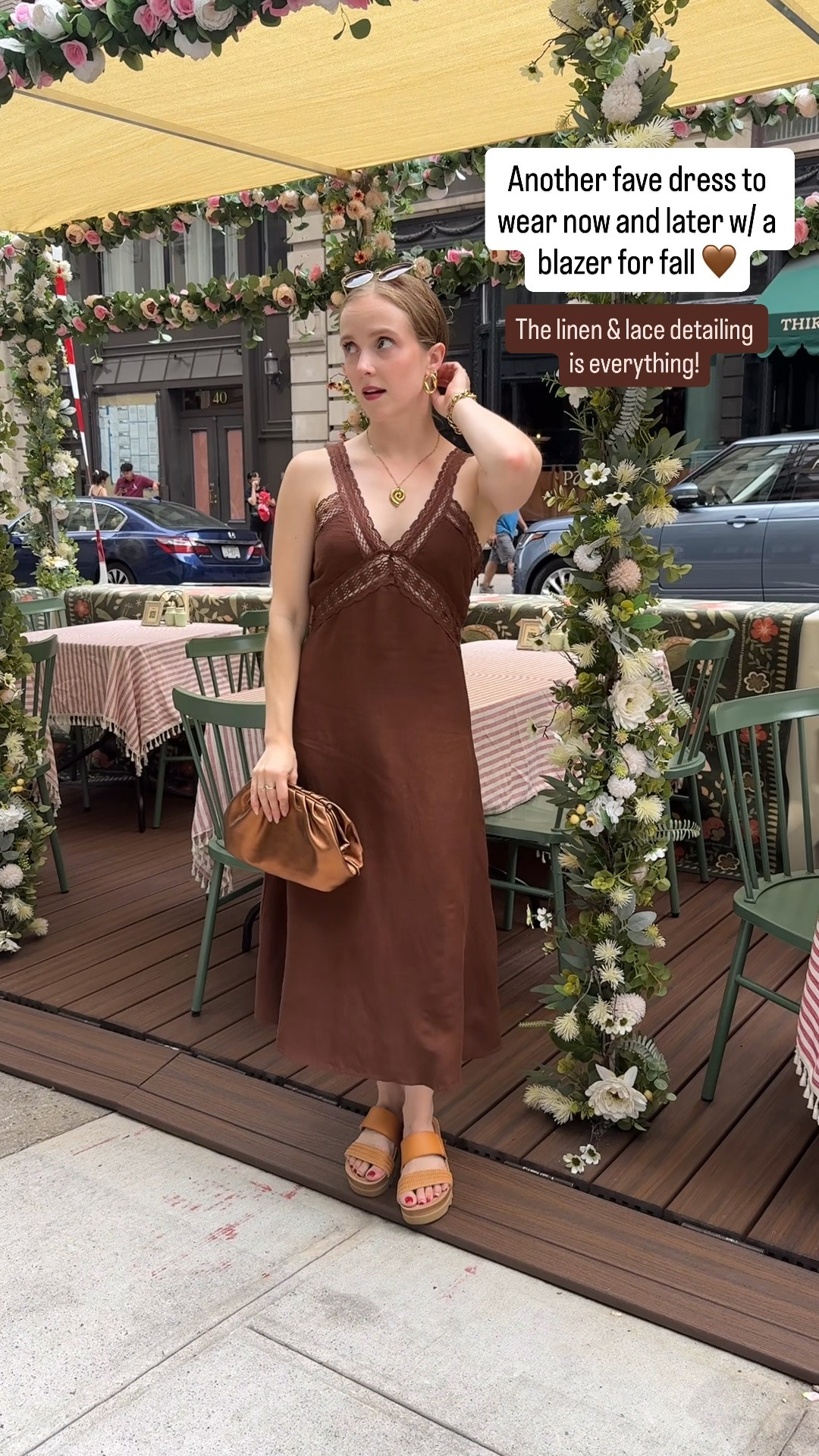 The $29 linen dress that is so chic to wear now and layer under a blazer or jacket for fall! Free shipping! 
Wearing size 0
Lace inset details 
Date night look wedding guest

#LTKootd #LTKSaleAlert #LTKPetite