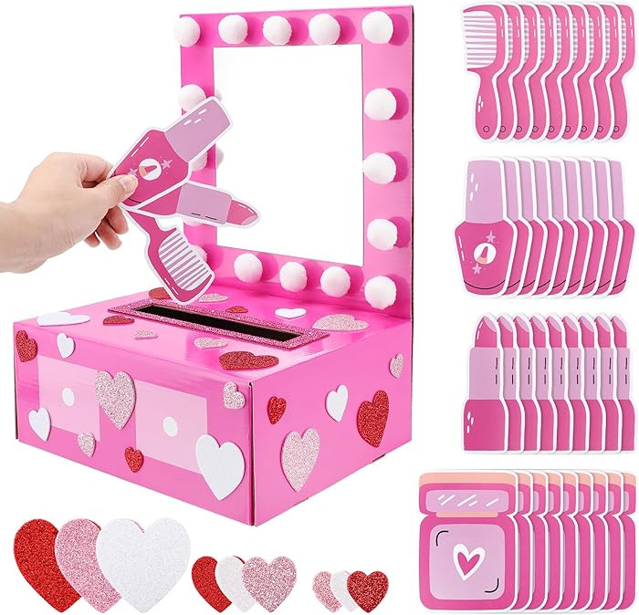 Vynium Valentine Boxes DIY Mailbox for Adult Women with 36 Greeting Cards Valentine's Day Cosmeti... | Amazon (US)