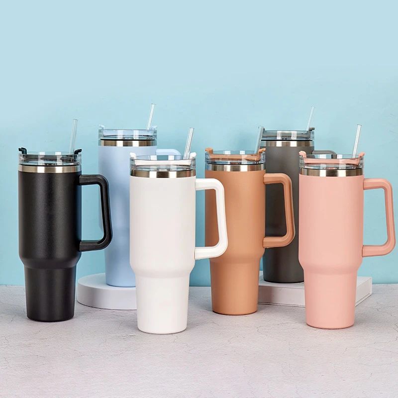 17.49US $ 30% OFF|40OZ Adventure Quencher Tumbler Stainless Steel Thermos Vacuum Cups With Handle... | AliExpress (US)