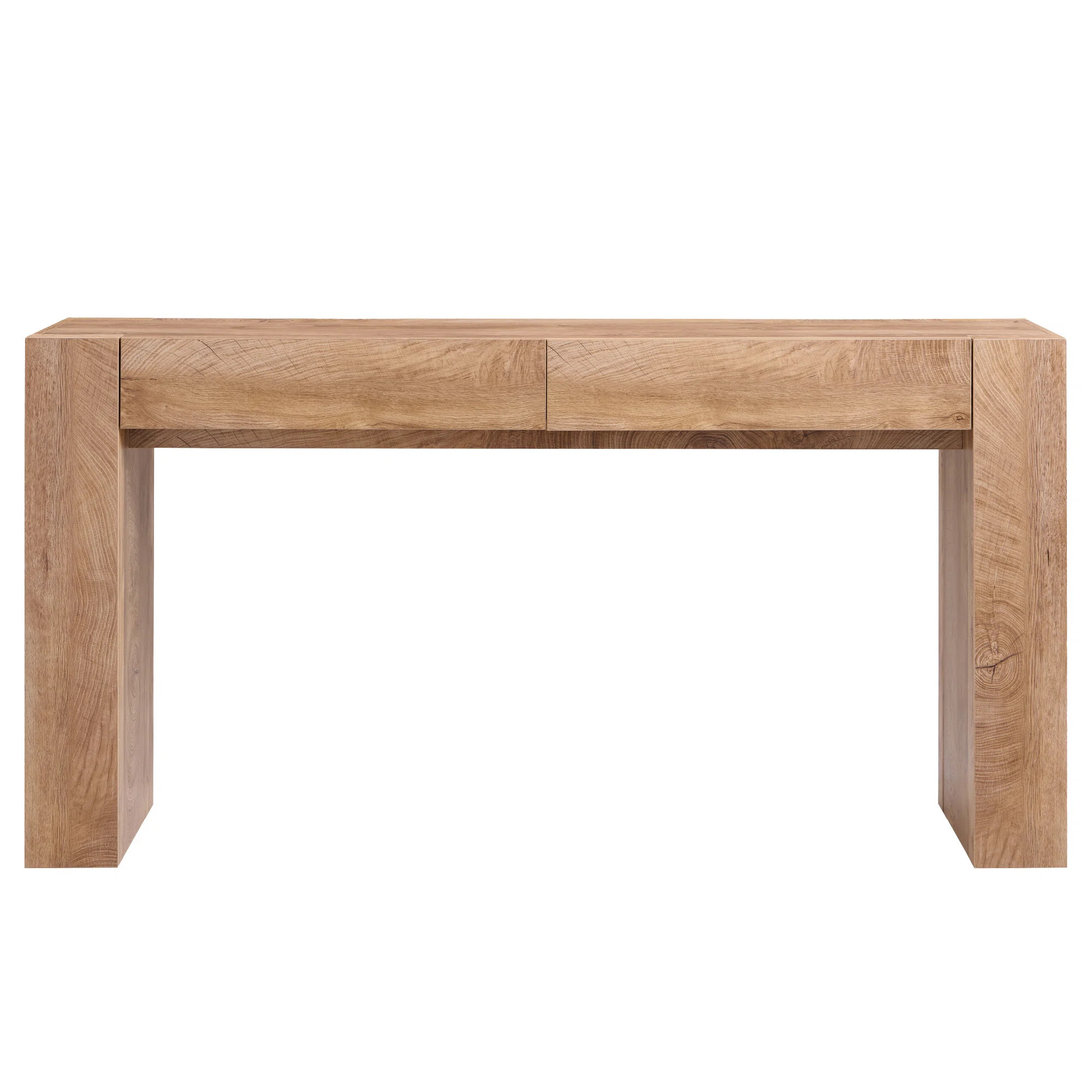 63-Inch Farmhouse Wooden Console Table - Rectangular Sofa Table Behind Couch, Entryway Table For ... | Wayfair North America