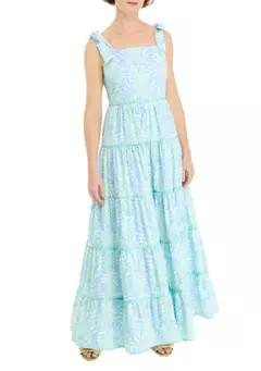 Crown & Ivy™ Women's Sleeveless Tiered Printed Midi Dress | Belk