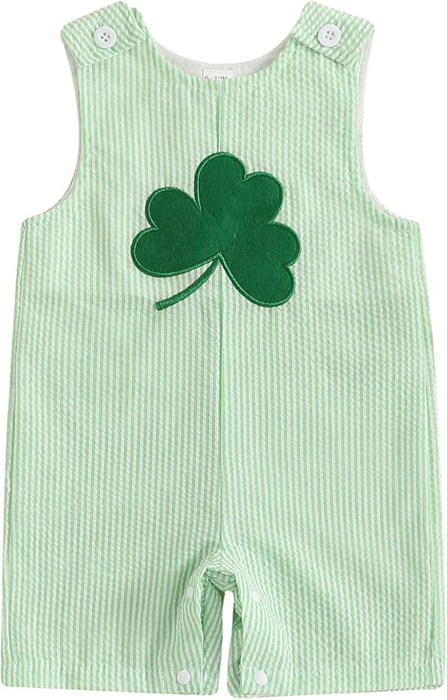 Newborn Baby Boy Girl Clothes Stripes Sleeveless Romper Infant Embroidery Bodysuit Cute Summer Sp... | Amazon (US)