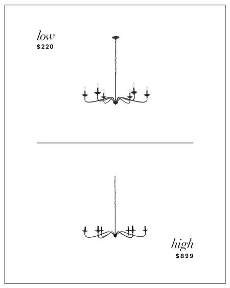High / Low : Chandelier from
Pottery Barn or Wayfair 

#LTKhome