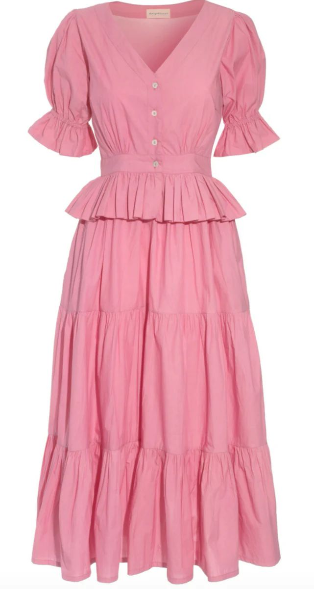 Priyanka Dress in Pink Poplin | TUKE BAZAAR