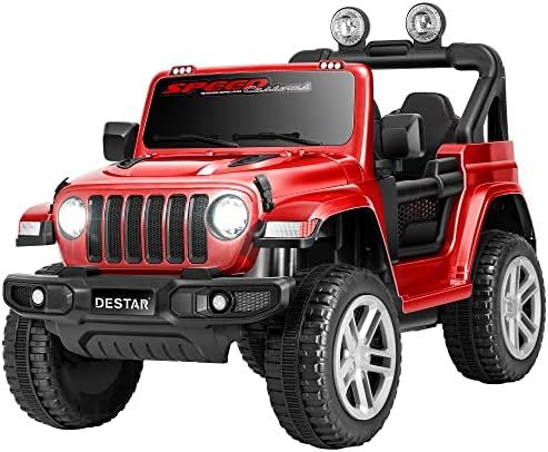 DEStar 12V Ride-on Truck with Parental Remote Control, Battery Powered Kids Toy Car with 2 Leathe... | Amazon (US)