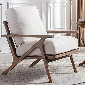 ZHENGHAO Upholstered Armchair Retro Accent Living Room Chair, Modern Lounge Chair Comfy Reading C... | Amazon (US)