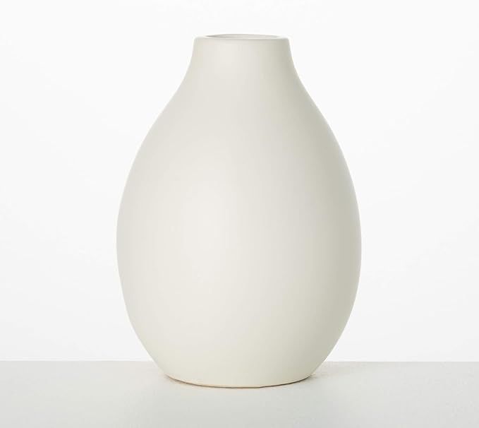 Sullivans White Ceramic Flower Vase, Modern Home Decor, Vases for Flowers, Vases for Centerpieces... | Amazon (US)