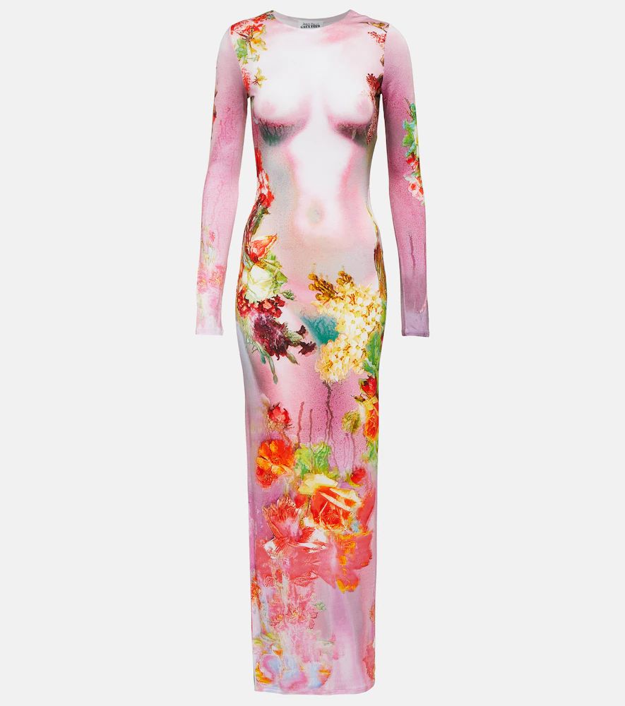 Jean Paul Gaultier Floral trompe l'Åil printed maxi dress | Mytheresa (US/CA)