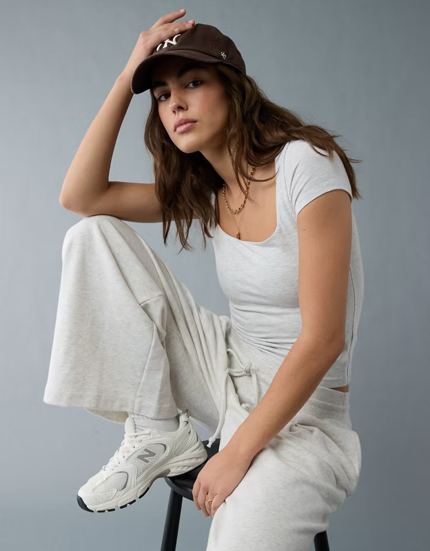 AE Hey Baby Square Neck T-Shirt | American Eagle Outfitters (US & CA)