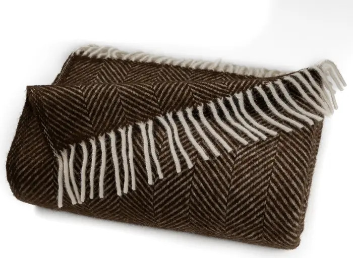 Highland Tweeds Herringbone Pure New Wool Throw | Nordstrom