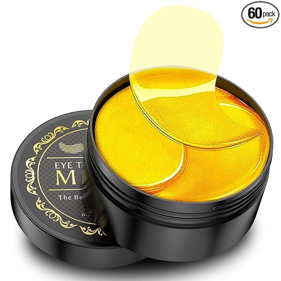 24K Gold Under Eye Patches - 60 Pack for Puffy Eyes, Dark Circles, Bags & Wrinkles with Collagen ... | Amazon (US)