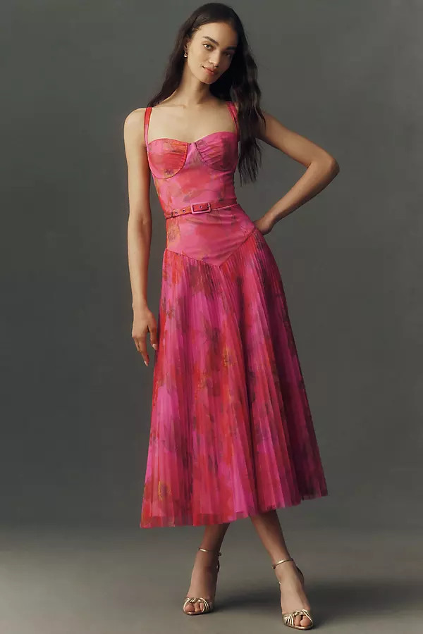 Hutch Belted Bustier Maxi Dress | Anthropologie (US)