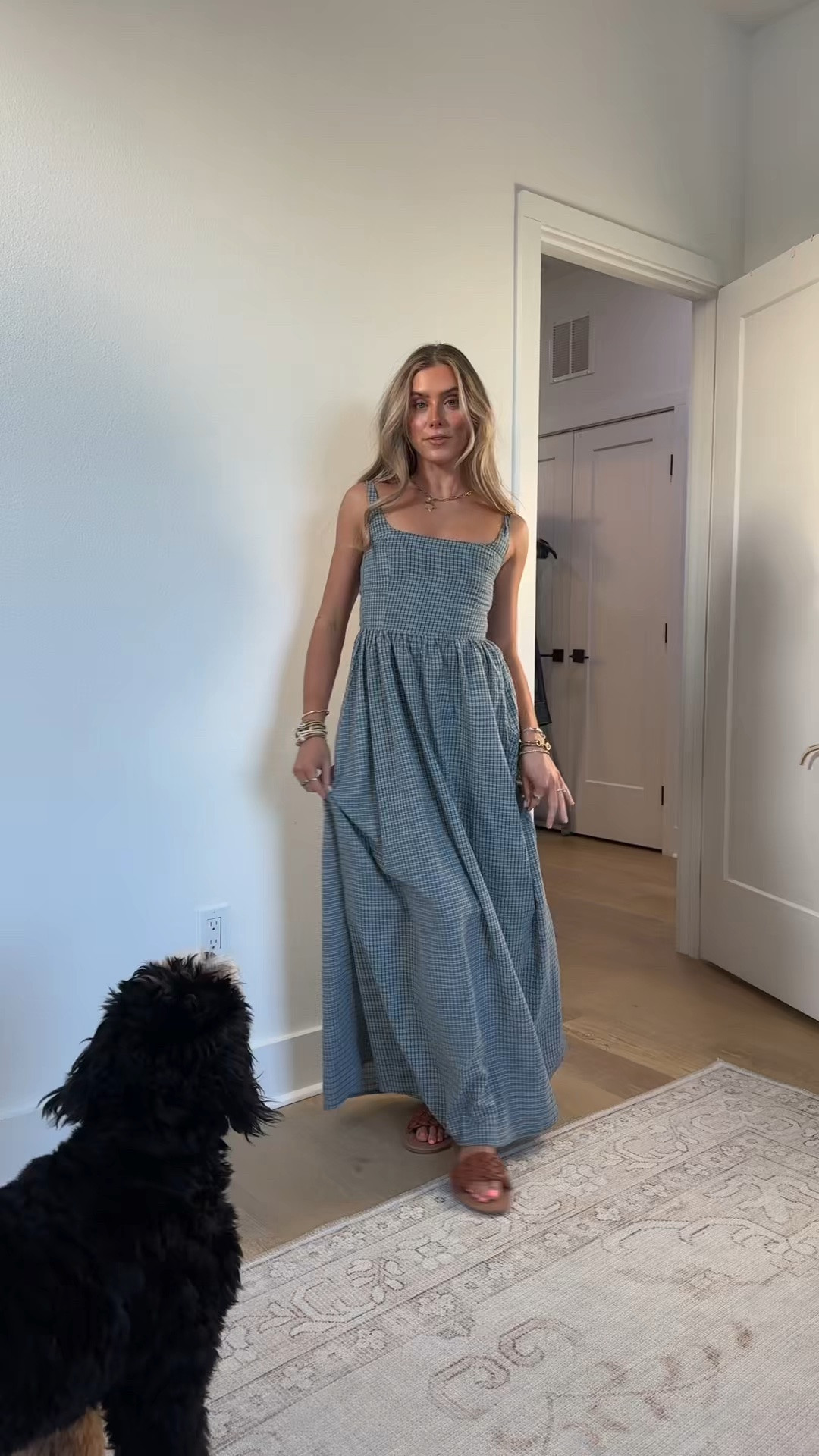 @Princess Polly US    size 2 Cartmel Check Maxi Dress Navy

#LTKootd #LTKdayinmylife #LTKSeasonal