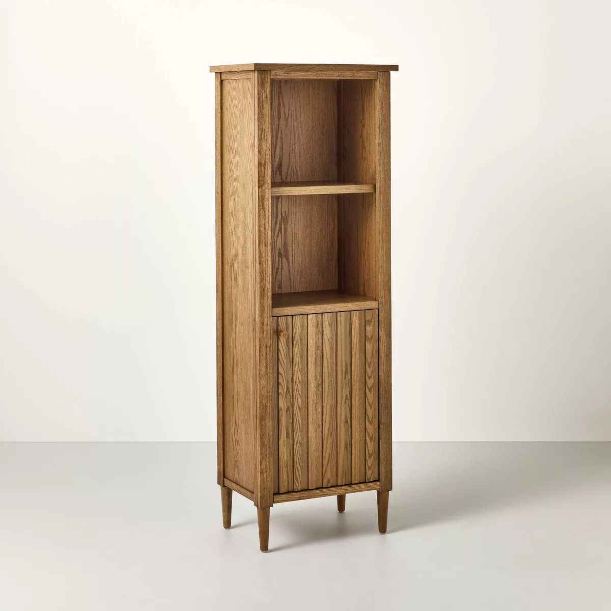 Dentil 4-Shelf Bathroom Cabinet/Linen Tower - Aged Oak - Hearth & Hand™ with Magnolia | Target