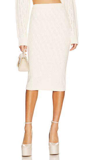 Laraine Cable Knit Midi Skirt | Revolve Clothing (Global)